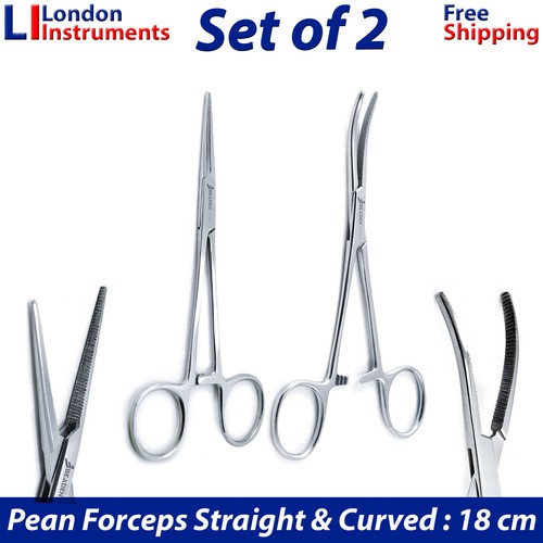 Surgical, Self Locking, Fishing, Craft, Clamp Pliers Pean Forceps Str & Cur 18cm - Picture 8 of 8