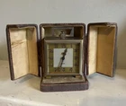 Antique Vintage French JAZ Art Deco Cubic Travel Alarm Clock (For Parts/Repair)