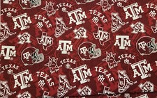 Texas A and M University Aggies 1 Yard 36" x 43" Cotton Fabric Tone-on-Tone