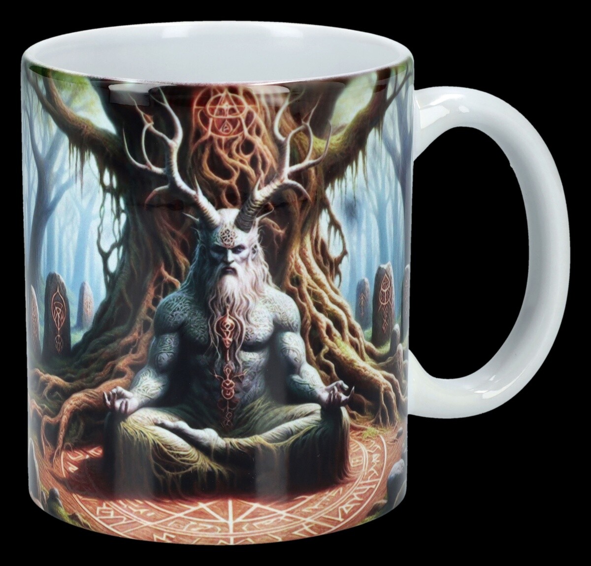 Cup - Buddha Baphomet - Gothic Coffee Tea Cocoa 300ml Drinking Vessel Halloween