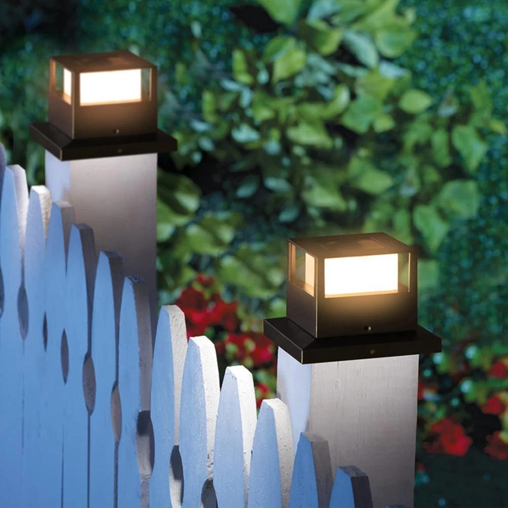 Concrete post on sale solar lights