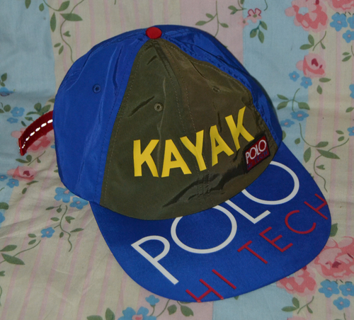 SELTENE Y2K mehrfarbige Polo Ralph Lauren Kajak Kappe Mütze Lo Life Hi Tech USA Flagge