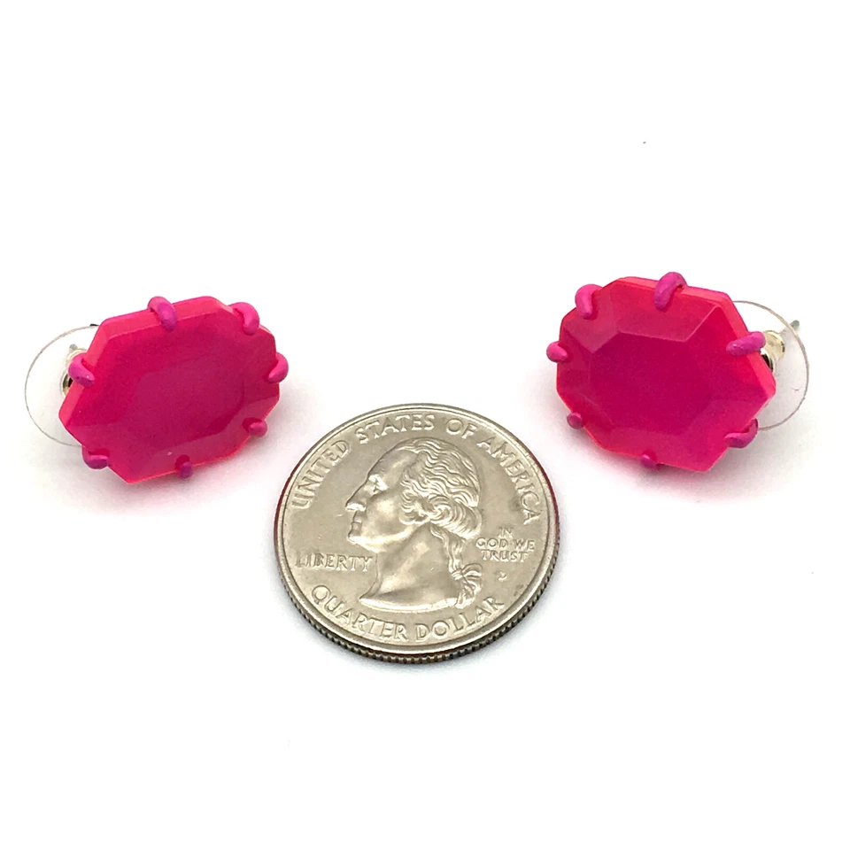 Aretes perforados Kendra Scott descontinuados magenta rosa mate ágata Morgan Foto 4 de 4