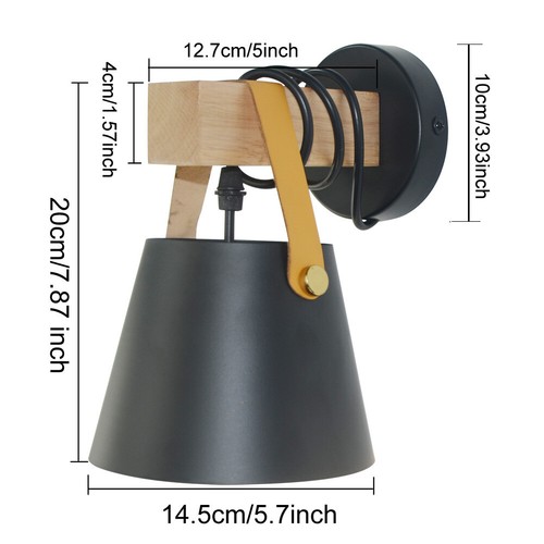 Holder For Vintage Wall Lights Retro Industrial Sconce Wall Lamp with E27 Socket - Picture 10 of 12