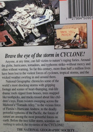 National Geographic Video, CYCLONE, NATURE AT IT'S MOST TERRIFYING - VHS - Picture 3 of 7