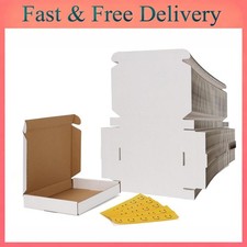 100 Pack 7X5X1 Small Shipping Boxes White Corrugated Cardboard Mailer Box