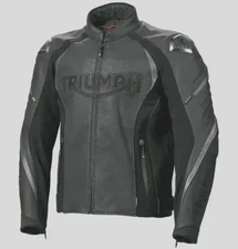 Triumph Men's Biker Leather Jacket Genuine Leather Motorcycle Jacket