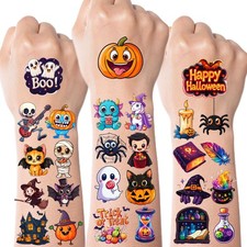JCFIRE Halloween Temporary Tattoos for Kids, Party Large,