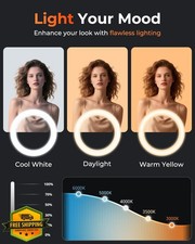 Sensyne 10" Ring Light Tripod Stand 50" Phone Holder Live Stream Makeup YouTube