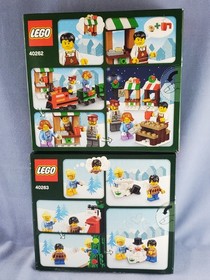 LEGO 40262 Christmas Train Ride + 40263 Christmas Town Square (Retired 2018) NIB