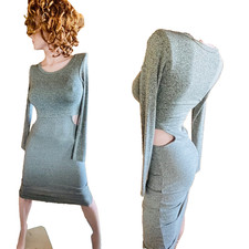 Fabulous Layered CUT-OUT Stretch Knit DRESS Size Small