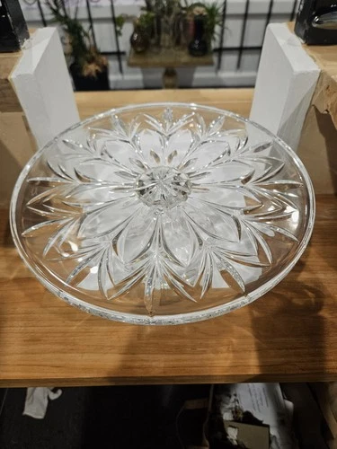 Vintage Waterford Marquis 11" Hand Blown Crystal Cake Stand VTG '90's Flawless