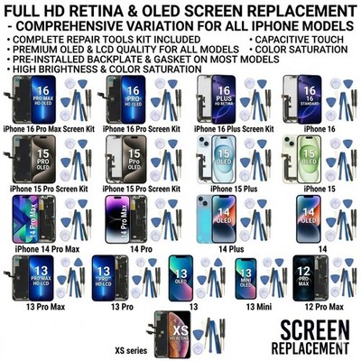 Für iPhone LCD OLED Bildschirm Ersatz Digitizer Baugruppe Display 3D Touch Kit