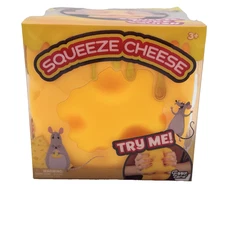 Giggle Zone Squeeze Cheese Extra Large Squishy Block  Gag Gift Huge 4.5" Square