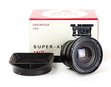 Leitz Super Angulon R 4/21mm f/4 21mm 11813 for Leica R Boxed with Hood N2614057