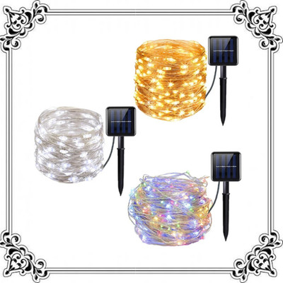 Solar LED String Lights Copper Wire Outdoor Waterproof Garden Party 50-200 LEDs