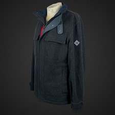 Henri Lloyd Men’s Jacket Small Grey Wool Reflective Utility Full Zip Sailing