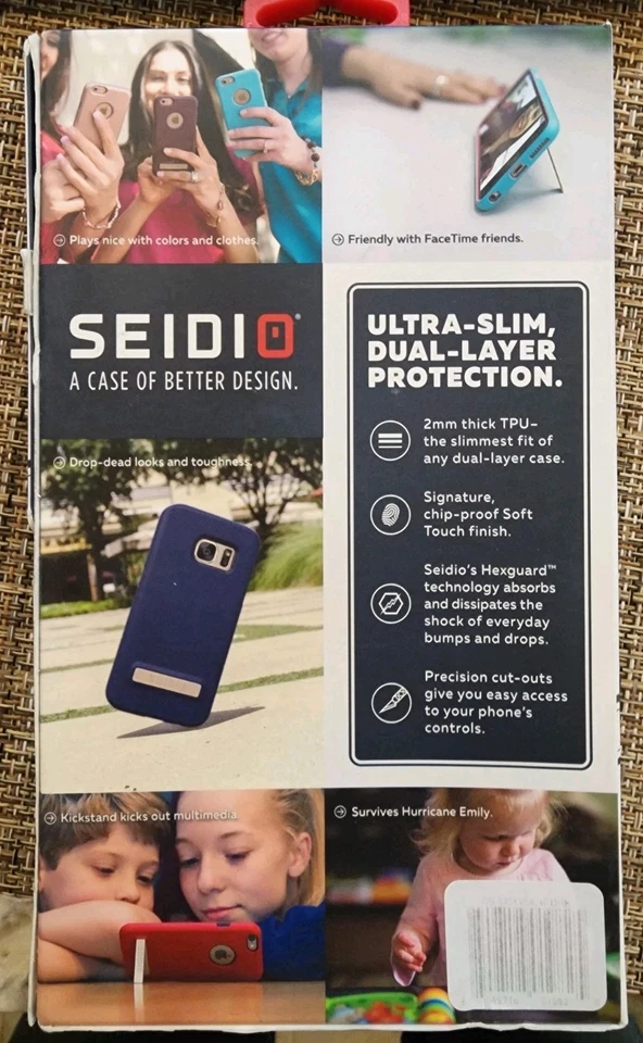 Capa Seidio Surface para Samsung Galaxy S8 Plus vermelha suporte de camada dupla nova - Imagem 2 de 3