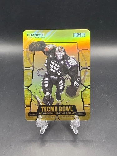 Bo Jackson Battle Arena Tecmo - Furnest STEEL GOLD COIN Case Hit Battlefoil