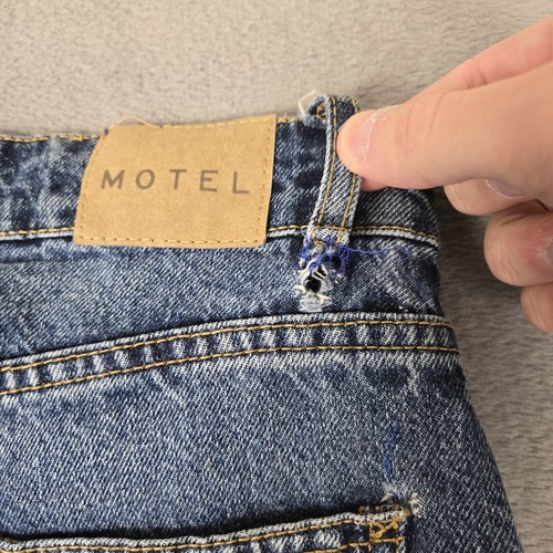 Motel Rocks Denim Jeans Womens 28x30 Blue Medium Wash Wide Leg Boho Y2k *READ - Picture 5 of 11