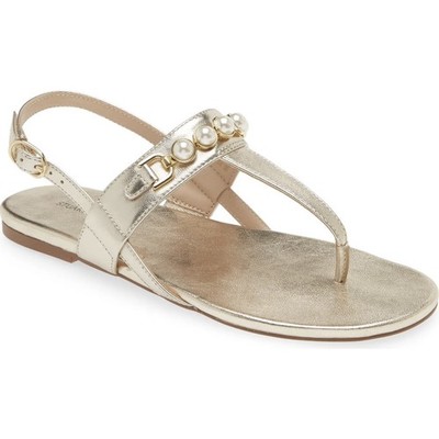 $350 NEW STUART WEITZMAN METALLIC LEATHER SANDALS 8