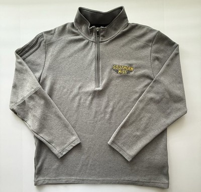Adidas Primegreen 1/4 Zip Pullover Sweater Shirt Southern Miss USM Men's L Gray