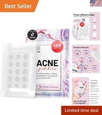 132 Hydrocolloid Pimple Patches - Invisible Acne Solution for All Skin