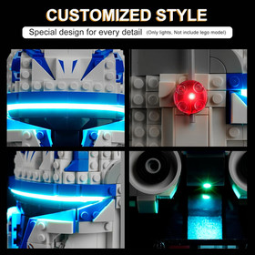 Light Kit for Lego Captain Rex Helmet Set 75349, Innovative Led Lighting Kit Lig