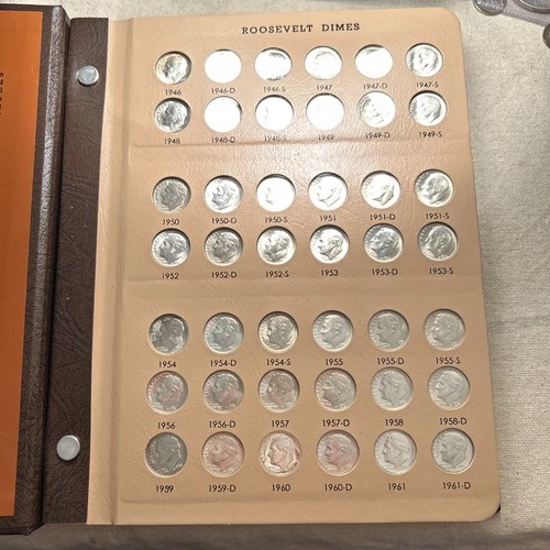 1946-2021 COMPLETE 248 COIN ROOSEVELT DIME SET Including SIL,PR,BU  Dansco #8125
