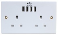 Pro Elec - 13A 2-Fach Steckdose Mit Usb