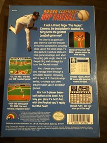 Nintendo NES Roger Clemens MVP Baseball Box & Instruction Manual Only NO GAME!!
