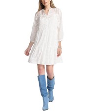 NWT Johnny Was White Kimberlee Embroidered Mini Dress Orchid Party Bridal XS