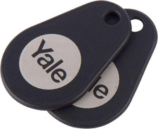 P-YD-01-CON-RFIDT-BL Smart Door Lock Key Tags, Black, 2 Count (Pack of 1), On...