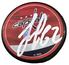 ILYA PROTAS signed (WASHINGTON CAPITALS) Retro Hockey puck JSA CM05086