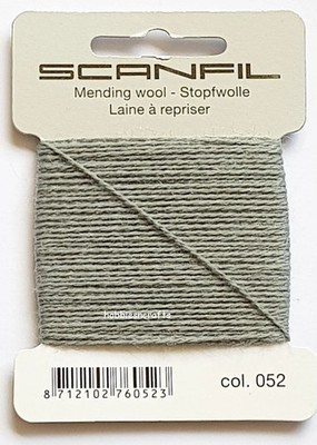 MITTELGRAU Scanfil Faden zum Stopfen & Ausbessern - 55% Wolle 45% Nylon 15 Meter
