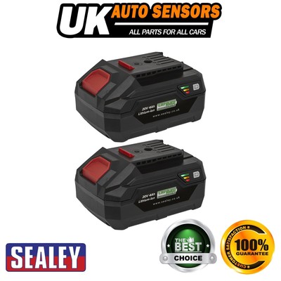 Sealey SV20 Series Power Tool Battery 20V 4Ah Pack of 2 BK04