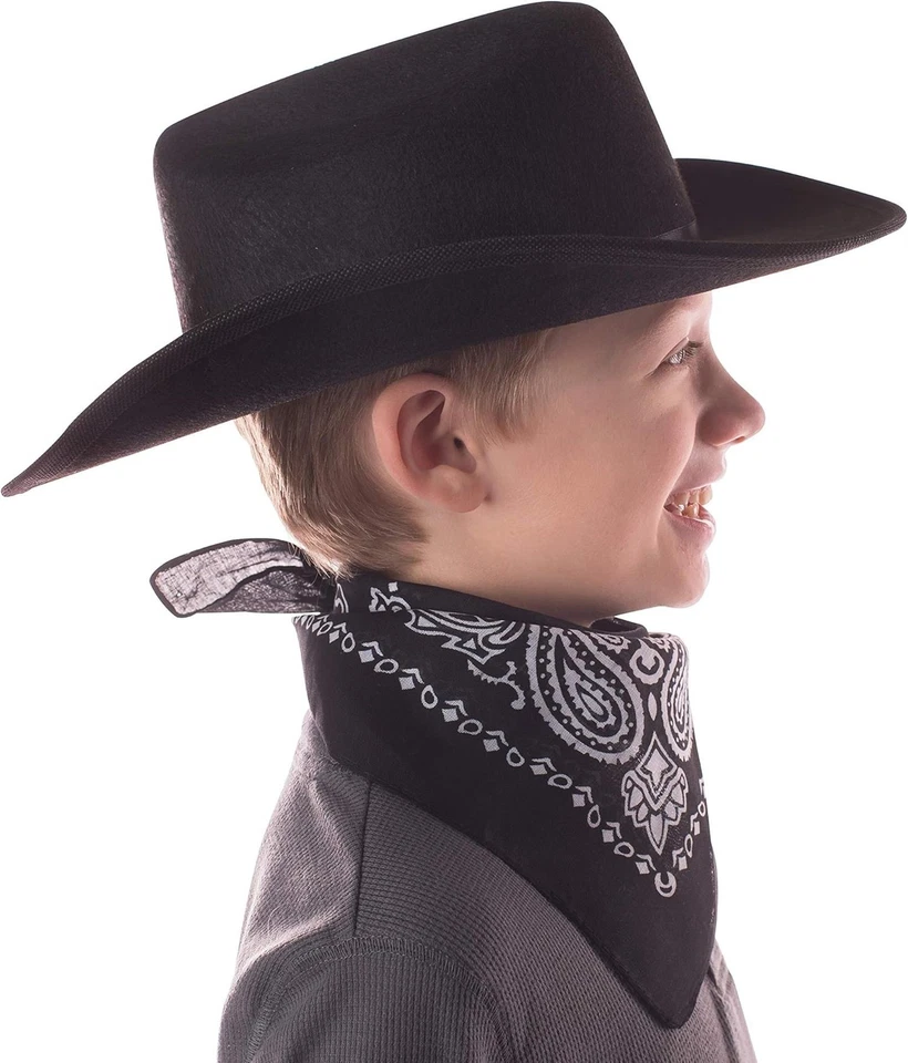 Jr. Cowboy Black Hat Sheriff with Bandanna - Image 4 of 4