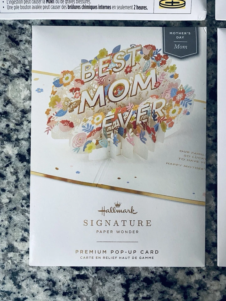 Lot Of 4 Mother’s Day ~ Hallmark Paper Wonder ~ Design Pop-Up Card NEW ~ Love - Image 4 of 4