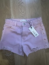 NWT Girls Zara Size 9 Shorts Pink Embroidered