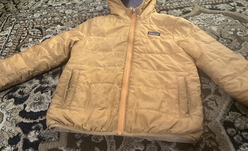 Patagonia Kids' Size S(7-8)Reversible Ready Freddy Hoody Insulated Jacket yellow - Picture 2 of 12