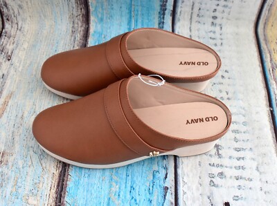 Big Girl's Old Navy Slip-On Faux-Leather Clog Shoes Size