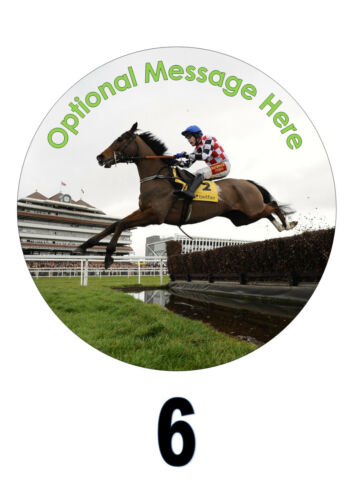 Horse Racing 7.5 inch round edible Icing Sheet Iced Cake Topper - Picture 8 of 8