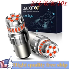 2/4X AUXITO Red 1157 2357 7528 3496 bulb LED Tail Stop Brake Turn Signal Light