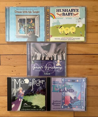 Lullaby CDs - Lot of 5 - Dream with Me, Hushabye Baby, Smart Symphony, Moon .
