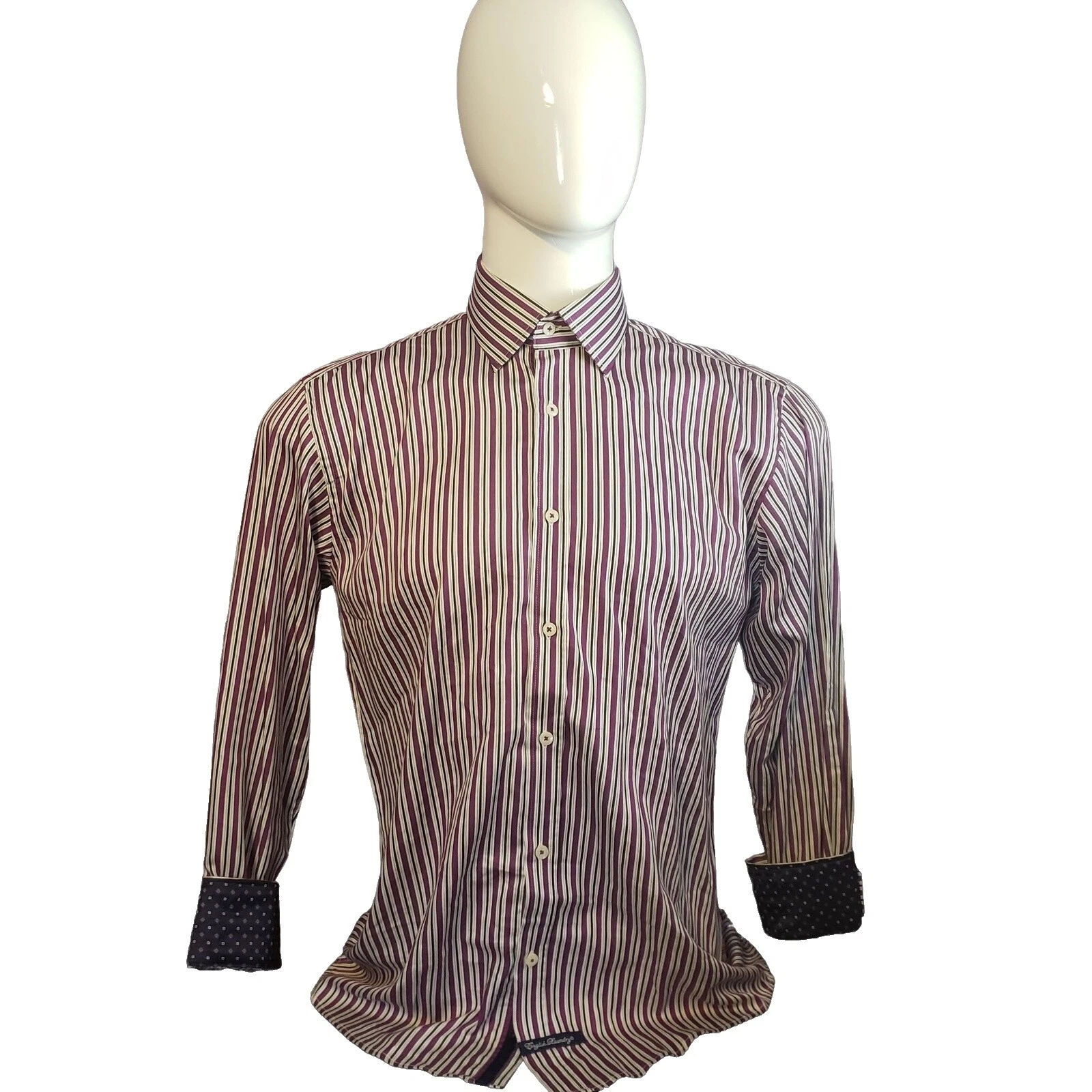 Повседневные мужские рубашки на пуговицах в полоску английские для прачечной