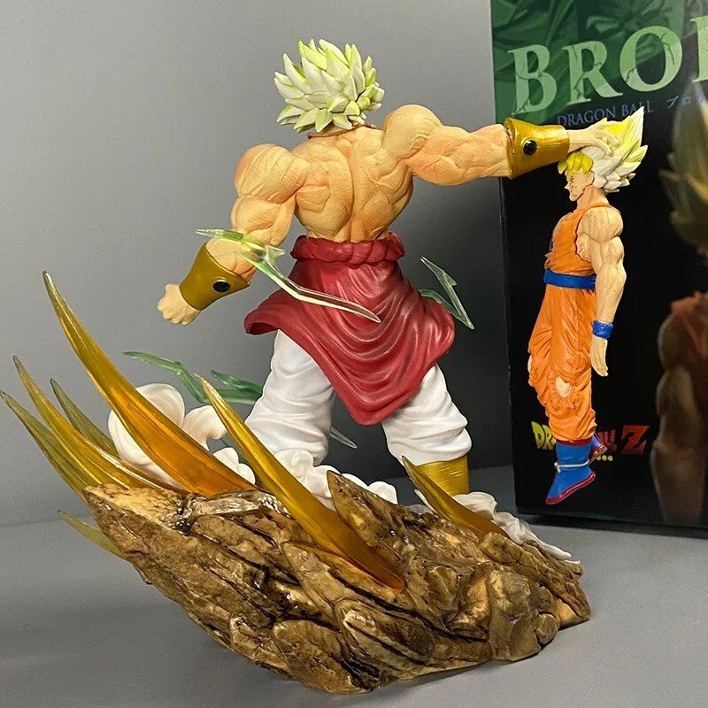 25cm Dragon Ball Z Broly vs Goku Super Saiyan Figure - Anime PVC