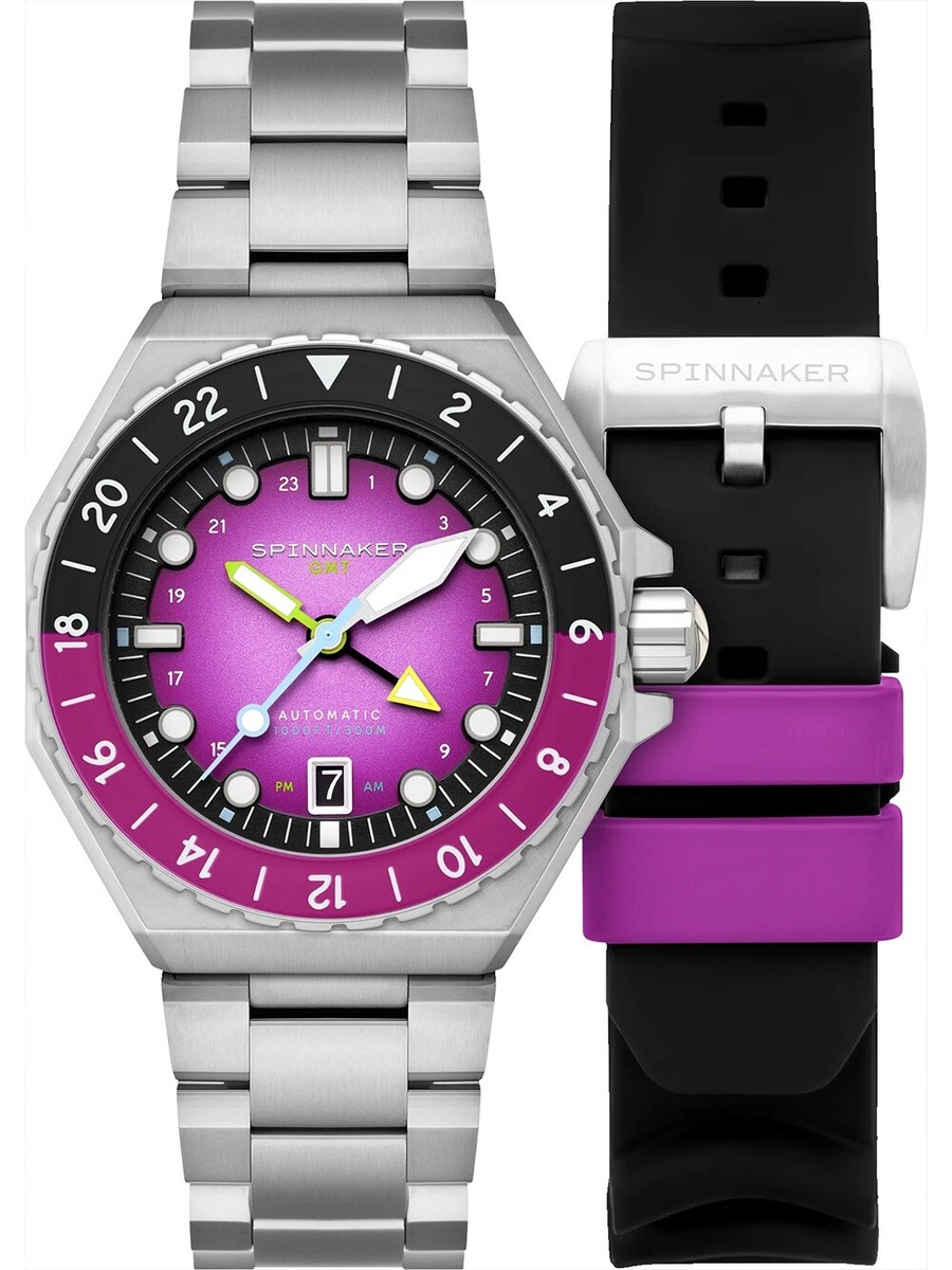 Montre Spinnaker Dumas GMT Automatique - 44mm, Acier, 30ATM, Bleue - Neuve Avec Boîte