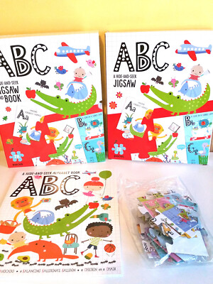 Jigsaw Puzzle Slipcase: ABC : A Hide-And-Seek Jigsaw and Book by