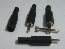 250pcs 2.5x0.7mm DC Power Male Plug Adapter Connector Yellow Head Plastic Handle