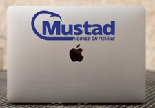Mustad Fishing Rod Logo Decal- Hunting Sticker- Outdoor Decal- Boat Vinyl